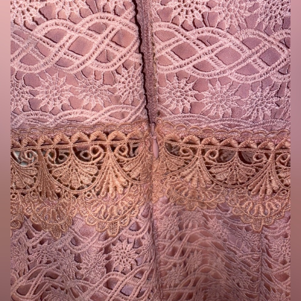 Vintage inspired pink lace Asos mini dress. runs small for a size 12